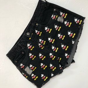 Mickey Mouse Denim Shorts